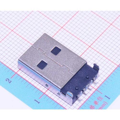 USB type A male Connector Soldering DIP PCB Connector