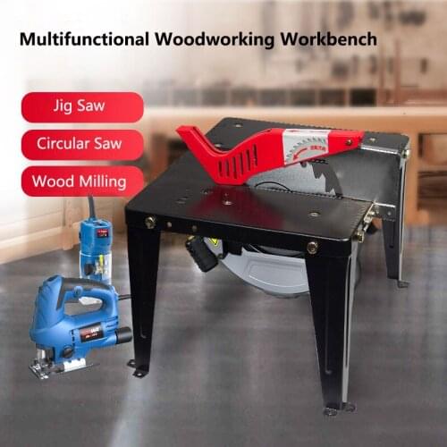 3-in-1 Woodworking Workbench Folding Milling Machine Miter Saw Router Table Carpentry Tools Multifunctional Portable Household