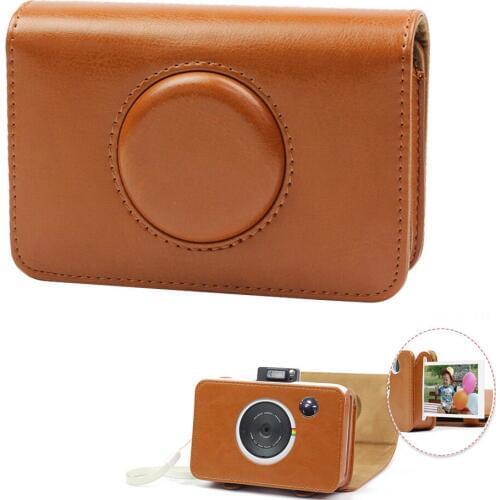 Besegad Retro PU Leather Waterproof Anti-shock Storage Carry Bag Case Cover for Polaroid Snap Touch Instant Print Digital Camera