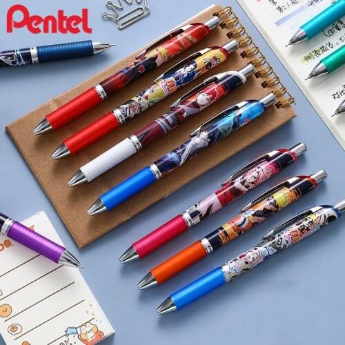 Japanese Pentel Limited Gel Pen BLN75 Quick-drying Press Pen 0.5mm Replaceable Core Black Ink Student Supplies