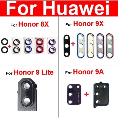 Rear Glass Lens Cover For Huawei Honor Enjoy 9 9X 8X Plus Lite Y9 2019 Back Camera Lens Glass With Sticker Replacement Repair