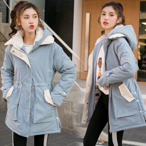 Womens cotton-padded coat mid-length cotton-padded coat slim slimming bread coat new cold-proof coat winter thick coat