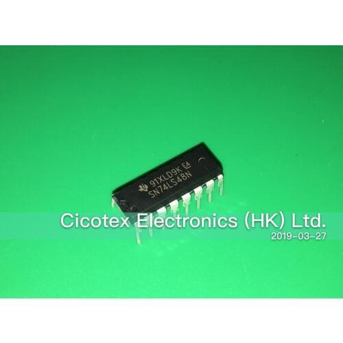 10pcs/lot SN74LS48N DIP16 SN 74LS48N BCD-TO-SEVEN-SEGMENT DECODERS DRIVERS SN74LS48NE4