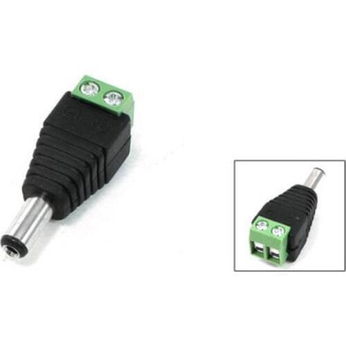 10Pcs Male DC Power Plug Connector 2.1mm x 5.5mm 5.5*2.1mm (Screw Fastening Type) Needn't Welding DC Plug Adapter