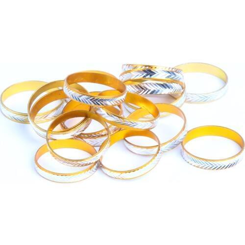 100 pieces of fashion wholesale jewelry batch simple fashion mixed color style aluminum ring (color: multi-color)