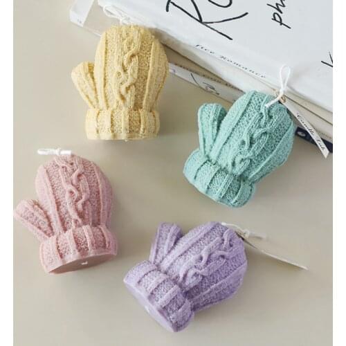 3D Warm Gloves Silicone Material Handmade Candle Mold DIY Small Gloves Mould Candle Making Supplies mold Home Decoration