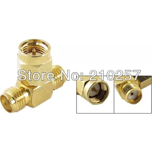 Free Shipping 10pcs Sma Male to Female 3 Way Antenna Connector Adaptor
