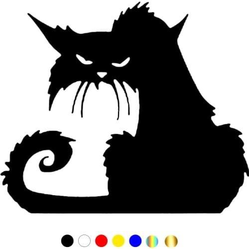 CS-1685#15*17.7cm funny Cat reflective car sticker vinyl decal silver/black for auto car stickers styling car decoration