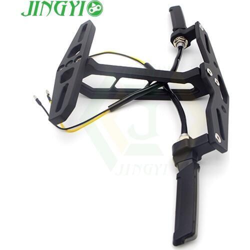 CNC Motorcycle License Plate Holder For kawasaki zr7 zx6r 2006 kxf 250 versys 650 vn800 vulcan 800 z1000sx z1000 2007 ninja 400