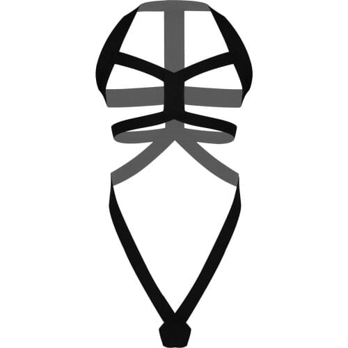Men One-piece Sissy Lingerie Bodysuit Underwear Body Chest Harness Straps Belt Elastic Jockstrap Exotic Costume for Nightclub