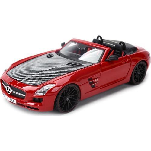 Maisto 1:24 Mercedes Benz SLS AMG Roadster Sports Car Static Die Cast Vehicles Collectible Model Car Toys