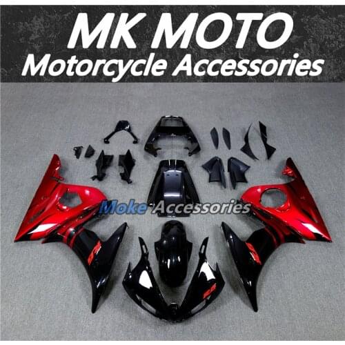 Motorcycle Fairings Kit Fit For Yzf R6 2003 2004 2005 Bodywork Set High Quality Injection Black Red Flame