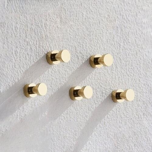 Brass Robe Hooks Clothes Hanger Household Small Decoration Rustproof Towel Hook Coat Hanger Key Rack Bathroom Accessories WB8123