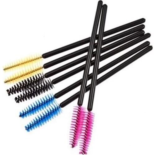 Hot Selling 50Pcs/Pack Disposable Micro Eyelash Brushes Mascara Wands Applicator Wand Brushes Eyelash Comb Brushes Makeup Tools