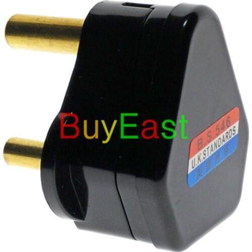 Lot 5 South Africa Travel Adapter Type M Large 15 amp BS 546 Rewireable Plug Black Color