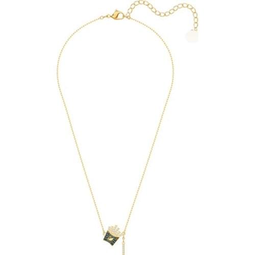 Fashion Charm Pure 925 Silver Original 1:1 Copy, Hamburger Fries Bracelet Necklace Combination Female Luxury Jewelry Gifts