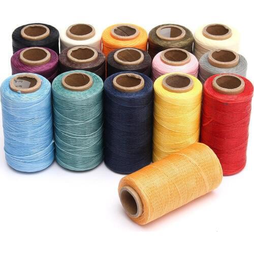 260m Waxed Thread Cotton polyester Hand Knitting String Strap Necklace Rope Bead Sewing Craft for Leather Caft Stitching 0.8MM
