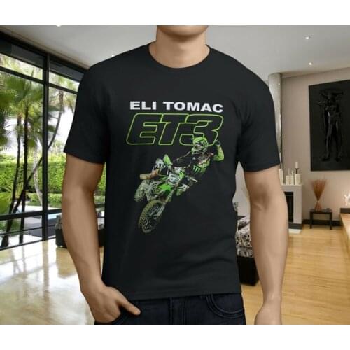 New Popular Eli Tomac MotoX Champion Mens Black T-Shirt