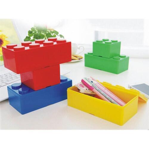 Plastic Creative Storage Box Building Block Shapes Saving Space Box Superimposed Desktop Handy Office Housekeeping Organizer