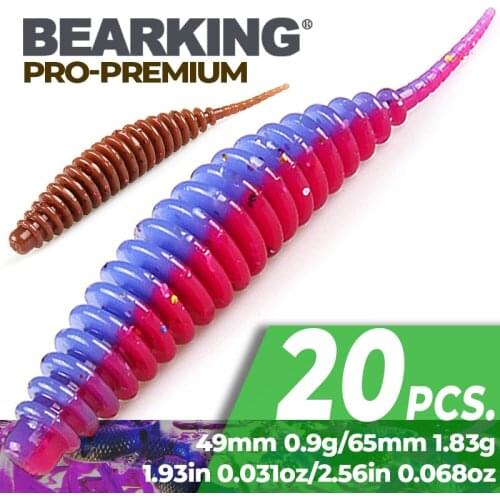 BEARKING Tanta 5cm 6.5cm fishing lure Wobblers Carp Fishing Soft Lures Silicone Artificial Double Color Baits