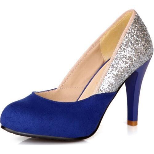 Big Size Simple splicing shoes ladies high heels women shoes woman pumps