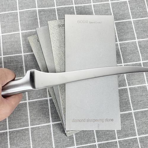 Knife sharpener with non-slip base diamond sharpening stone kitchen tools bar knife sharpening sistem Diamond bru apex edge