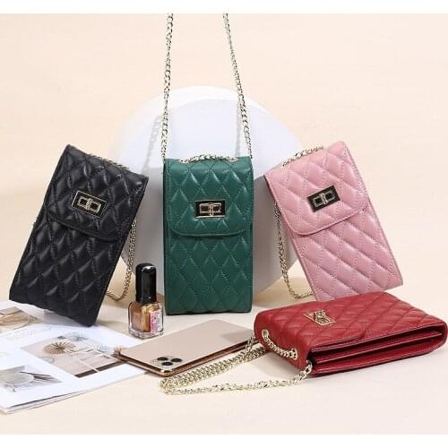 Mobile Phone Bag Womens Cross-body Bag 2021 New Genuine Leather Mini Change Small Bag Vertical Joker Leather Cell Phone Bag