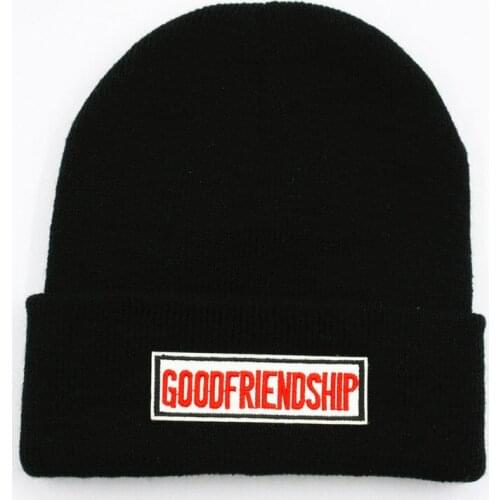 Cotton Good Letter Embroidery Thicken Knitted Hat Winter Warm Hat Skullies Cap Beanie Hat for Men and Women 36