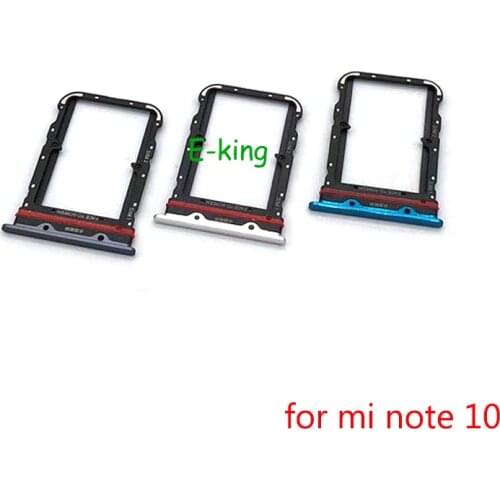 10PCS For Xiaomi Mi Note 10 Lite CC9 Pro Sim Card Slot Tray Holder Sim Card Reader Socket