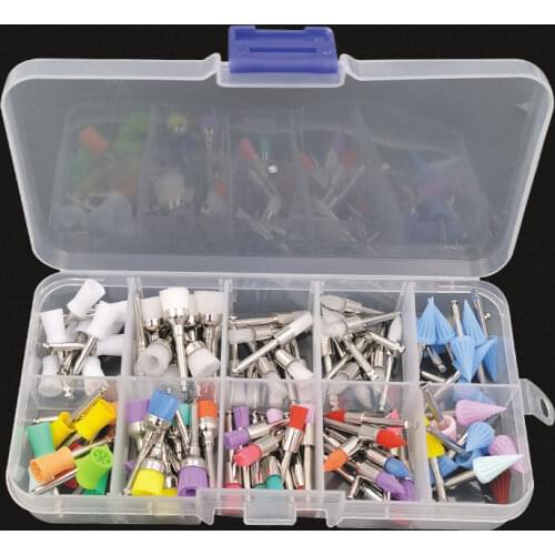 100pc Dental Lab Polishing Brush Nylon Latch Small Flat Polishing Polisher Prophylaxis Brushes Disposable Dental Care Brush Head