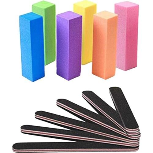 12x UV Gel Nails Buffer Block Manicure Nail File Tips Grinding Sponge Foam Tools