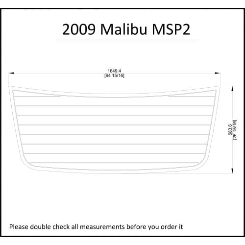 2009 Malibu MSP2 With Hatch Cut Out Swim Platform Pads Boat EVA Teak Decking 1/4" 6mm