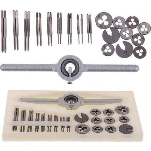 31Pcs Mini HSS Metric Thread Plugs Taps Dies Wrench Handle Set M1-M2.5 Screw New JUL30_33