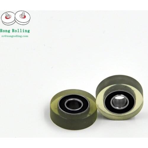 Polyurethane Coated Plastic Bearings bore 5mm;thickness 5-7mm;diameter 16-25mm. 10pcs/lot