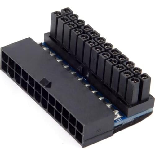 90 Degree ATX 24Pin male to Female Power extension Adapter Mainboard Motherboard for Desktops PC Supply