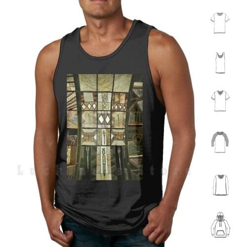 Aboriginal Art , Tiwi Islands Tank Tops Vest Sleeveless Pattern Ochres Cross Christian Aboriginal Art Aboriginal Detail