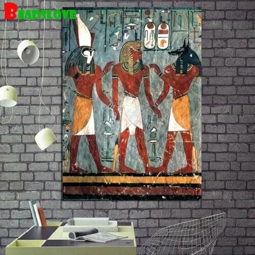 Ancient egypt art DIY Diamond Painting full Square round Diamond Embroidery needlework Home Decoration Painting High Quality