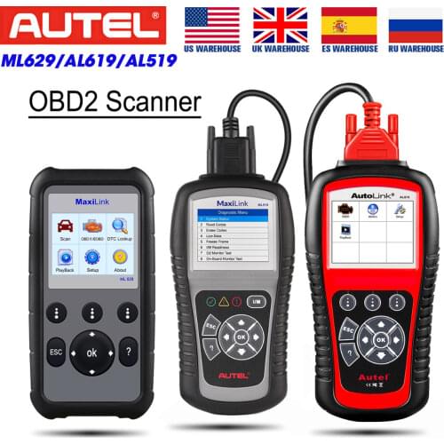 Autel OBD2 Auto Scanner Diagnostic Tool ML629 ML519 AL619 Automotivo Automotriz Automotive OBD 2 EOBD Car Diagnostic Scanner