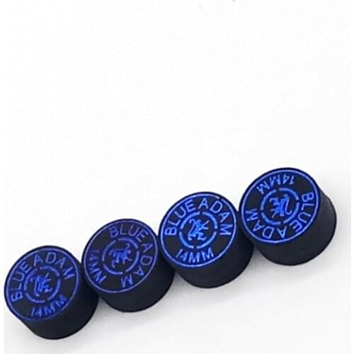 Free shipping 10pcs/lot 14mm BLUE ADAM billiard pool cue tip 9 layers pigskin leather cue tip SS/S/M/H