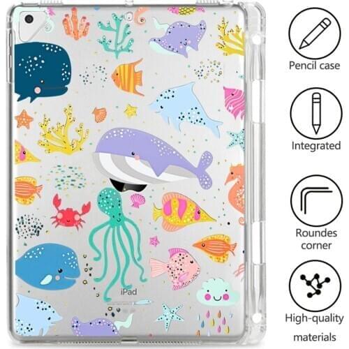 Cute Animal For ipad Mini 1 2 3 4 5 Cover Clear Silicone For iPad Pro 11 2020 ipad 10.2 7th 8th Cases iPad Air 4 Air 2 3 Funda