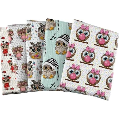 Cartoon Elephant Animals Polyester Cotton Bubble Fabric Patchwork ClothSewing Quilting Fat Quarters Material 50*145cm