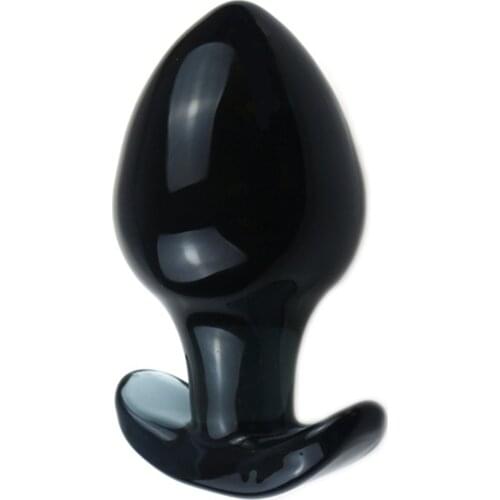 Black 67cm Huge Glass Butt Plug anal Vaginal ball Dilatador Anal Plugs Dilator Prostate Massage Sex Toys for Couples Buttplug