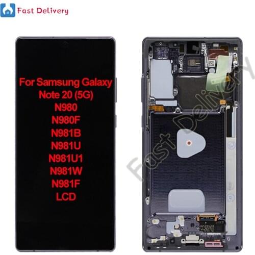 Original For Samsung Galaxy Note 20 5G N981 N981F N981B N981U N981U1 N981W N980 N980F LCD Display Touch Screen Digitizer Assembl