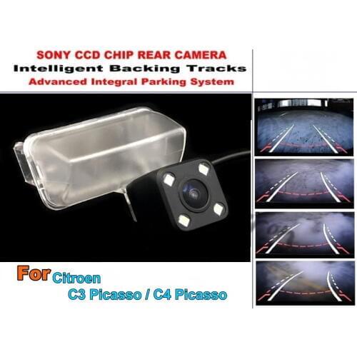 For Citroen C3 Picasso / C4 Picasso Intelligent Car Parking Camera / with Tracks Module Rear Camera CCD Night Vision