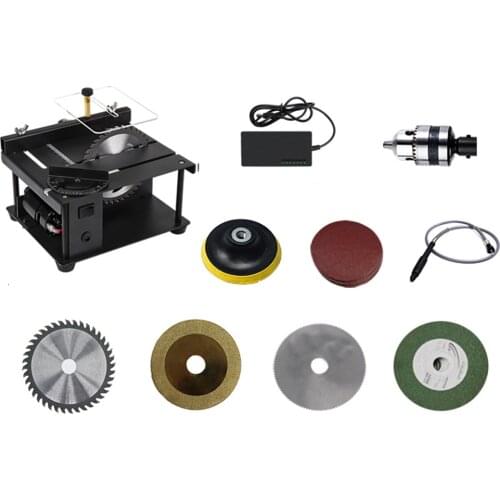 Electric Mini Table Saw Mini Electric DIY Polishing Machine Polishing Machine European Standard Cutting Wood Acrylic Plastic