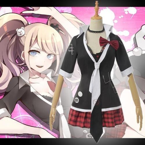 Game Danganronpa: The Animation Cosplay Costumes Enoshima Junko Cosplay Costume School Uniforms Clothes suits Outfits Black