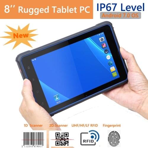 IP67 Waterproof Rugged Android Tablet PC With Barcode Scanner Fingerprint Handheld Computer With UHF LF RFID 125Khz/134.2khz PC