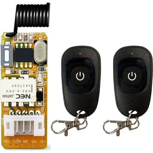 DC5V6V9V12V mini Relay Remote Control Switch Small Contact NO COM NC 2A Learning Button Wireless Remote Control Switch ASK315433
