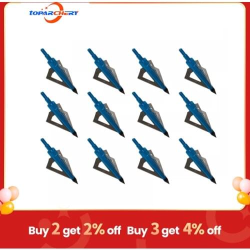 Clearance!!! 12pcs Hunting arrow tips arrowhead Archery Broadheads 125 Grain Fixed Arrow Head Tips