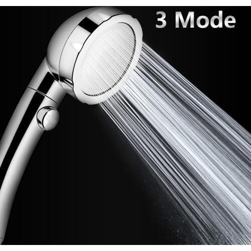 360 Degrees Rotating Shower Head Adjustable Water Saving Shower Head 3 Mode Shower Water Pressure Shower Head With Stop Button